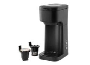 lot 2190 image: Mainstays Black Matte Single Serve Coffee Maker&nbsp