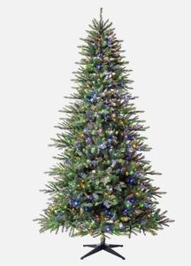 lot 2194 image: Holiday Time SG90M3ZABD02 9ft Pre-Lit Milford Pine Artificial Christmas Tree - Retail $139