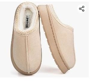 lot 2201 image: Thick-Soled Fuzzy Slippers for Women & Men - Cozy Platform House Shoes with Anti-Slip Sole, Warm Plush Lined Indoor Outdoor Short Ankle Slippers
