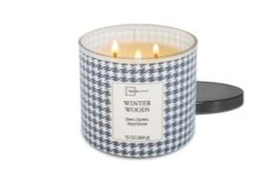 lot 2247 image: Pack of 4 ,Mainstays Winter Woods Scented 3-Wick Candle  13 Oz&nbsp
