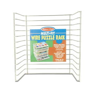 lot 2254 image: Melissa &amp Doug Multi-Fit Metal Wire Puzzle Rack 12 Inches Wide And 0.75 Inches Deep&nbsp