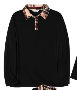 lot 9084 image: PATPAT Matching Shirts for Family Father Son Matching Shirts Mommy and Me Boy Outfits Plaid Dress and Casual Long Sleeve Button Down Plaid Shirts Blouse Top Khaki Buffalo Plaid Toddler Boy 3-4 Years&nbsp