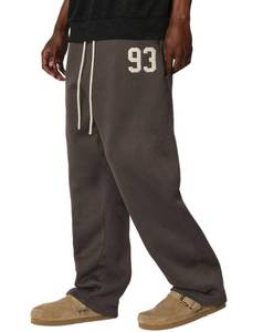 lot 9091 image: ZAFUL Mens Baggy Casual Pants Letter Graphic Sweapants Drawstring Lounge Straight Leg Track Pants with Pockets(1-Brown, XL)&nbsp