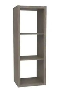 lot 16644 image: ClosetMaid 43.98-in H x 15.87-in W x 13.5-in D Graphite Gray Wood laminate 3 Cube organizer - Retail $73
