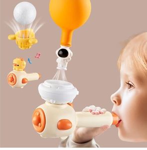 lot 16647 image: pack of 3-Breathing Exerciser for Kids, Sensory Toys with Whistle, Floating Blow Pipe Balls, Balloon Launcher, Autism Speech Therapy Toys for 3 4 5 6 7 Year Old Boys Girls Gifts-Yellow&nbsp