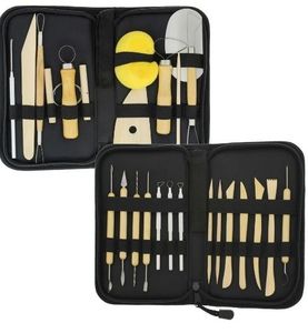 lot 31884 image: US Art Supply 26-Piece Pottery Clay Sculpting Tool Sets with Cases