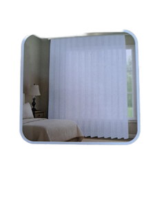 lot 31900 image: Curtainsart Faux Linen Semi Sheer Room Divider Curtain with Flexible Tracks, Light Filtering Privacy Curtains for Patio Sliding Glass Door, Window or Divider Drapes, Living Room, Beige, 72 W x 72 L,1 Panel