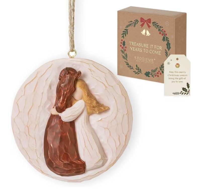 lot 23693 image: 2025 Horse Christmas Ornament Just A Girl Who Loves Horse 3D Resin Ornament for Christmas Tree for Women Teenage Girls Equestrian Horses Lover