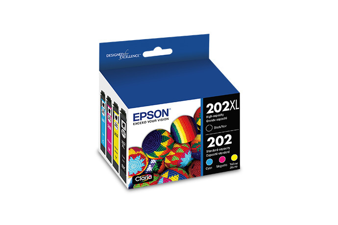 lot 23751 image: Epson High Yield Black, Tri-Color Ink Cartridge Ink Series T202, Standard Yield