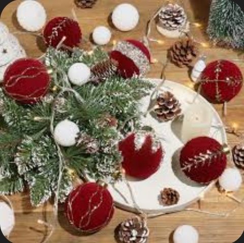 lot 16363 image: PACK OF 2-SY Super Bang 8 Pcs Ornaments (Green-Gold)