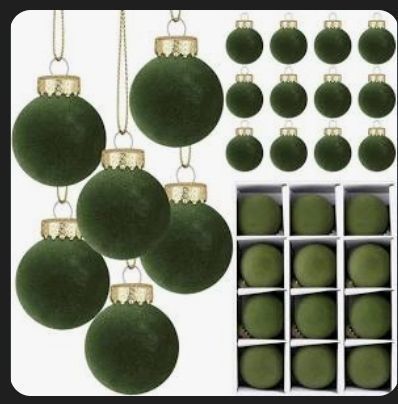 lot 16365 image: 12Pcs Velvet Christmas Ornaments- Stock pic different