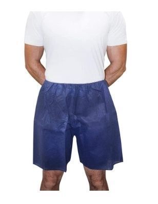 lot 21637 image: Dukal. 360 Patient Exam Wear, Short, Non-Sterile, Unisize, Dark Blue (10 Bags of 5) (Pack of 50) 350 50