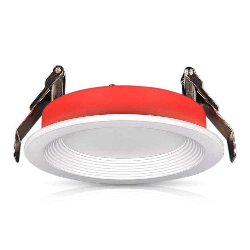 lot 30433 image: 4 in. 2 Hour Fire Rated Round Baffle Slim Downlight, 1000 Lumens, 5 CCT Color Selectable 2700K-5000K, Dimmable