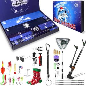 lot 733 image: Fishing Advent Calendar 2025, 24 Days Christmas Countdown Gift Set