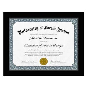 lot 2258 image: Pack of 2, American flat 8.5x11 Diploma Frame - Black
