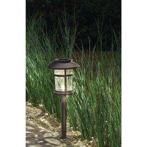 lot 2274 image: Pack of 12 ,Duncan 10 Lumen Bronze LED Weather Resistant Outdoor Solar Path Light with Plastic Lens - Retail $60