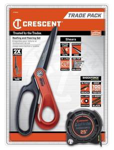 lot 7126 image: CRESCENT - Shockforce Ne, Shear, Ap (CTTSHAP) Shears and Shockforce Night Eye Tape Measure - Retail $64