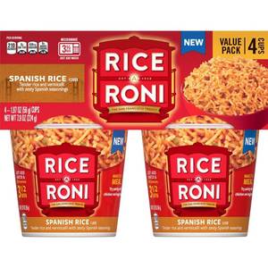 lot 9153 image: Rice-A-Roni Spanish Style Rice Cups - 7.9oz4ct BEST BEFORE FEB 04, 2026