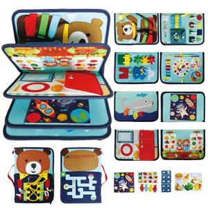 lot 9158 image: Feltor Felt Quiet Book Montessori Toys for 3 Years Old Interactive Books for Boys and Girls Birthday Gifts - Animal Theme