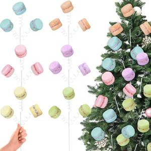 lot 31943 image: 6 Pcs Pastel Candy Christmas Tree Picks Decoration 16 Inch Macaron Candy Decorative Picks for Christmas Tree Topper Branches Holiday Vase Filler Table Centerpiece - Retail $6,414