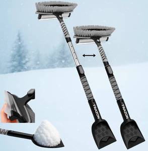 lot 31956 image: 42.4 Extendable Snow Brush & Mini Snow ShovelIce Scraper for Car Windshield with Foam Grip for Cars, SUV, Trucks, Detachable �ar Scraper, No Scratch, Heavy Duty Long Handle, Ice Remover