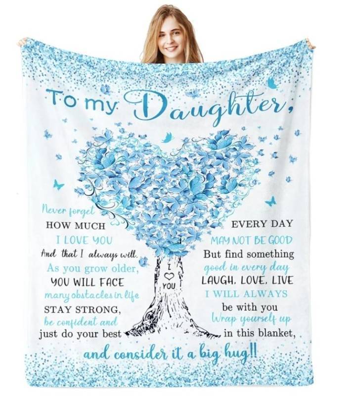 lot 31122 image: Daughter Gift from Mom Blanket 60x 50