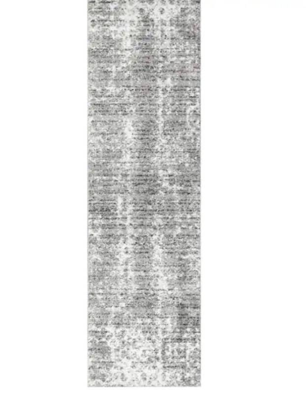 lot 30448 image: Deedra Misty Contemporary Gray 2 ft. x 6 ft. Runner Rug