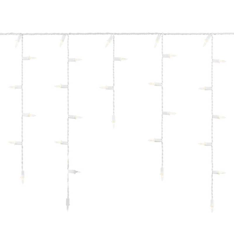 lot 30490 image: 200 Count Warm White Steady Lit Mini LED Icicle Lights