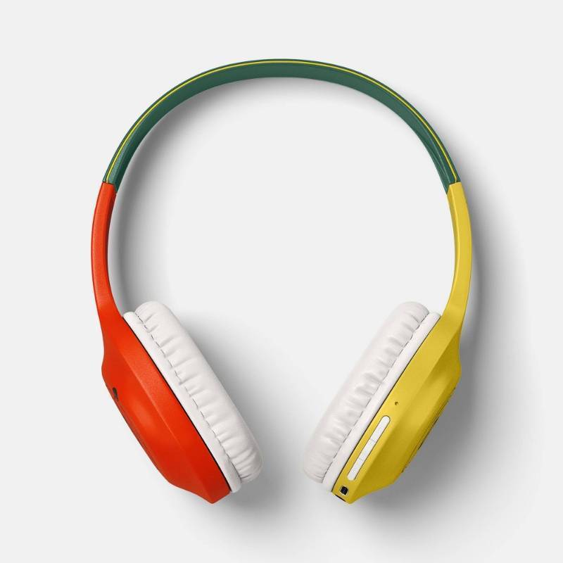 lot 30557 image: Wireless Built-In-Microphone Headphones - heyday YellowOrangeGreen On-Ear, USB-C Compatibility