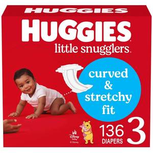 lot 805 image: Huggies Little Snugglers Diapers - Size 3 - 136ct