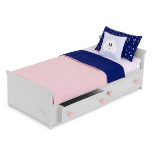 lot 807 image: Our Generation Starry Slumbers Platform Bed Furniture Accessory Set for 18 Dolls (See Details)