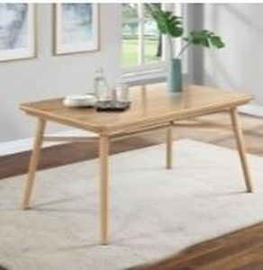 lot 2298 image: Better Homes & Gardens Springwood Dining Table  Natural (Missing Leg)- Retail $218