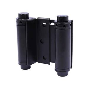 lot 2324 image: 3 in. Square Radius Matte Black Double Action Spring Hinge