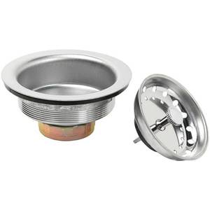 lot 2327 image: New Fixed Post Kitchen Sink Strainer - Stainless steel with polished finish