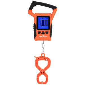 lot 9169 image: KastKing Fish Scale, WideView Floating Waterproof Digital Scale with No-Puncture Lip Gripper, 2.5 Large LCD Display, 110lb Capacity, Stores up to 9 Weights, Orange BATTERIES INCLUDED, WORKS