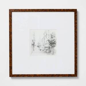 lot 15018 image: 20x20 Black and White Landscape Wall Art - Threshold Designed with Studio McGee