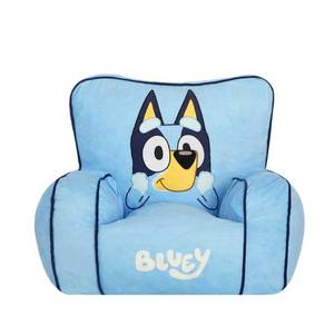 lot 15021 image: Bluey Kids Compressed Foam Plush Chair Blue (See Details)- Retail $50