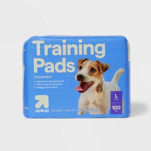 lot 15033 image: Dog Training Pads - L - 100ct - up&up - Retail $64
