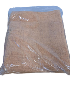 lot 31988 image: Faux Linen Semi Sheer Room Divider Curtain with Flexible Curtain Track, Light Filtering Privacy Drapes for Window Sliding Glass Door, Living Room Bedroom, Sunset Orange, 72 W x 72 L,1 Panel