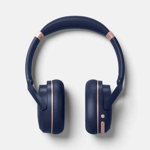 lot 31998 image: Active Noise Cancelling Bluetooth Wireless Over-Ear Headphones - heyday Blue Dusk Built-In Microphone, 40-Hour Battery