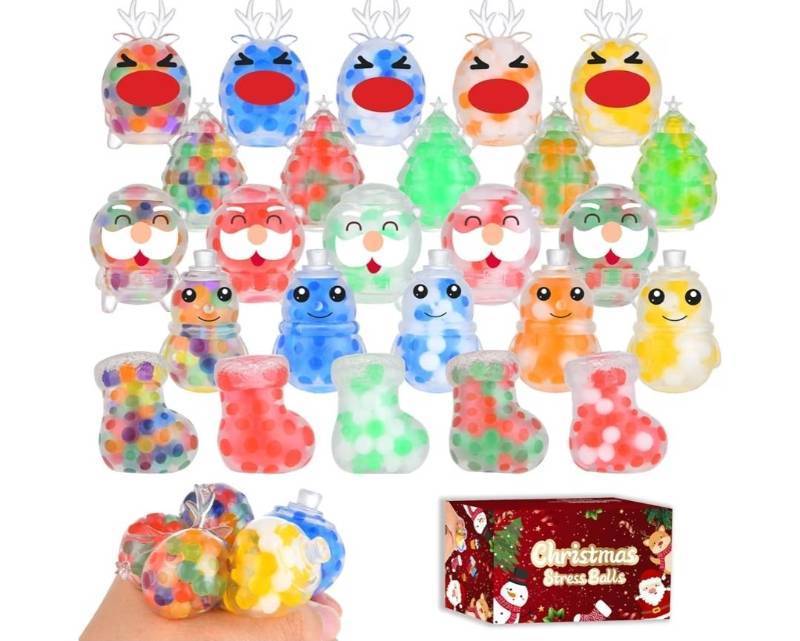 lot 31045 image: 25 Pack Christmas Mini Squeeze Balls Toys