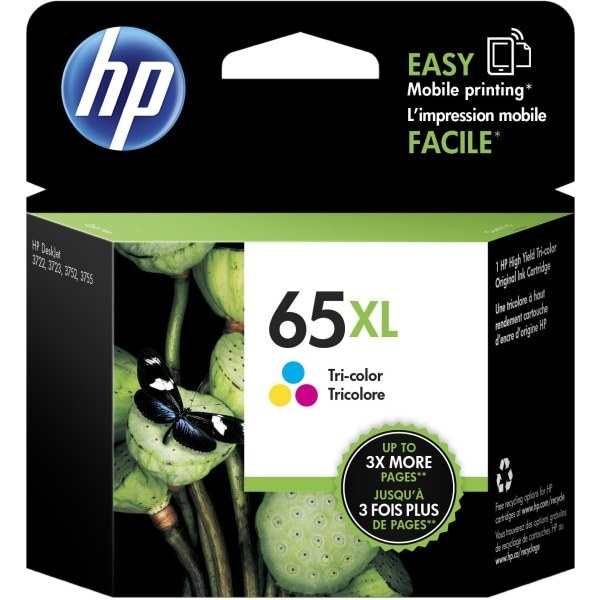 lot 23873 image: HP 65XL Tri-color Original Ink Cartridge  300 pages  N9K03AN#140