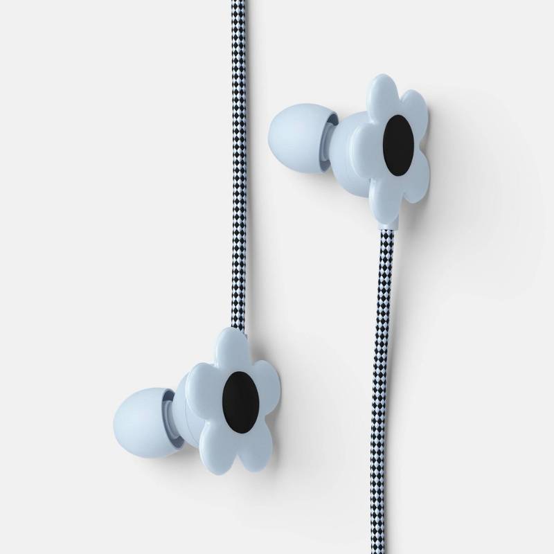 lot 23874 image: Wired Earbuds - heyday Flower 3.5mm Jack, Built-In Microphone, Silicone Cushion