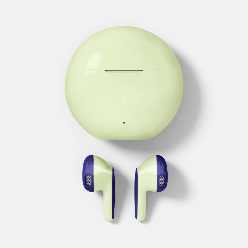 lot 23878 image: True Wireless Bluetooth Earbuds - heyday Pastel Lime In-Ear Headphones, Polyurethane Ear Cushions