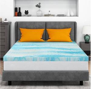 lot 4039 image: Mattress Topper Full, 3 Inch Gel Memory Foam Bed Topper for Full Size Bed - Retail $50