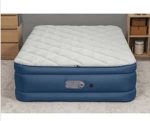 Sealy AlwayzAire Tough Guard Duvet Top Air Mattress Queen with Built-in Dual Pump - Retail: $191