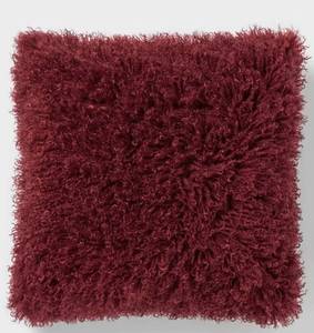 lot 16690 image: Luxe Faux Mongolian Fur Euro Decorative Pillow Berry Purple - Threshold Indoor Square Cushion, Polyester Fill