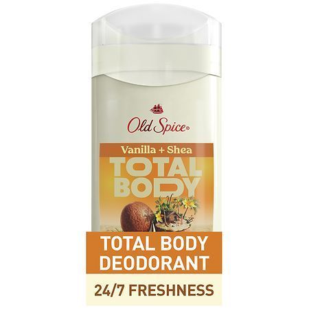 lot 138 image: Old Spice Whole Body Deodorant for Men  Aluminum Free Vanilla  Shea Butter Anti-chafe Stick 3oz