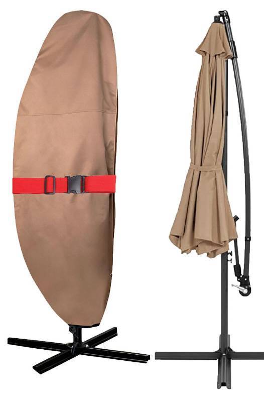 lot 234 image: Cantilever Patio Umbrella Cover, 600D Waterproof Heavy-duty, Outdoor Umbrella Cover with Zipper and Adjustable Straps,Offset Umbrella Cover ,fits 7.5ft to 11ft