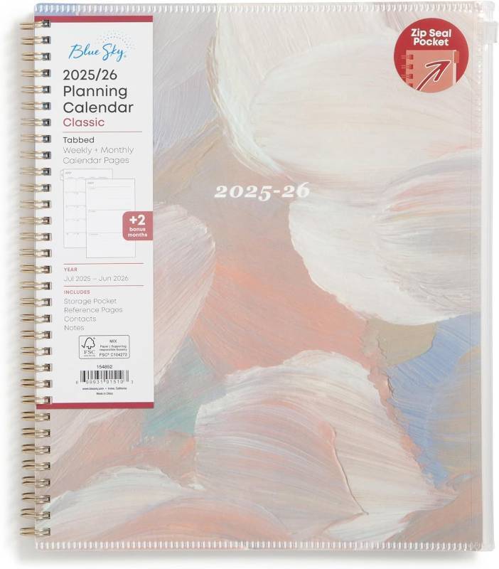 lot 31619 image: Blue Sky 202526 Planning Calendar Classic Jul 2025-Jun 2026
